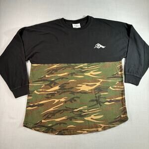 J.America Butterfly Swimming Est 1933 Camo Colorblock Long Sleeve Shirt Men S